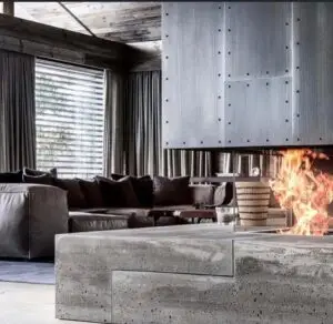 Puristischer Kaminofen von Mandl & Bauer