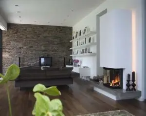 Minimalistischer Kaminofen von Mandl & Bauer