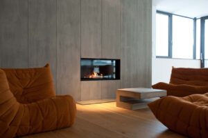 Minimalistischer Kaminofen von Mandl & Bauer