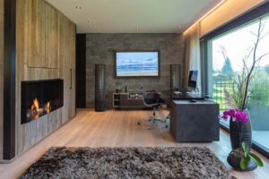 Minimalistischer Kaminofen von Mandl & Bauer