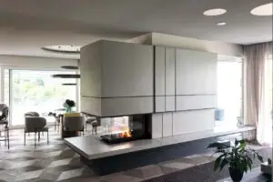 Kaminofen und Beton von Mandl & Bauer