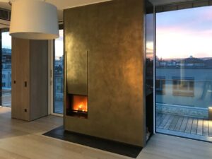 Minimalistischer Kaminofen von Mandl & Bauer