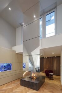 Verspiegelter Kaminofen von Mandl & Bauer