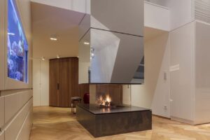 Verspiegelter Kaminofen von Mandl & Bauer